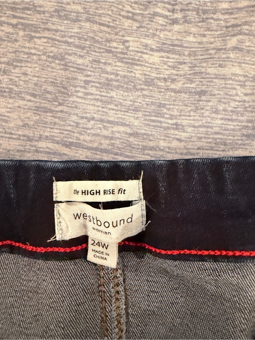 NWOT Westbound women’s Dark Wash Elastic Waist Jeans - Plus size 24 - Picture 3 of 4